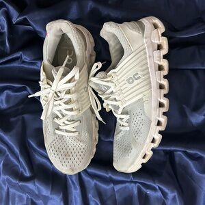 On Running Women's Cream Athletic Shoes